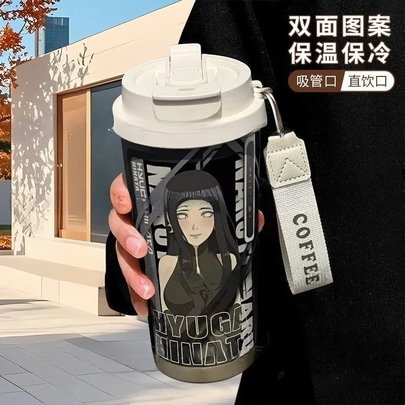 Uchiha Sasuke coole kreative Persönlichkeit Kawaii exquisites Stroh mit großer Kapazität und Schnur Cartoon Thermosbecher Geburtstagsgeschenk – Detail 6