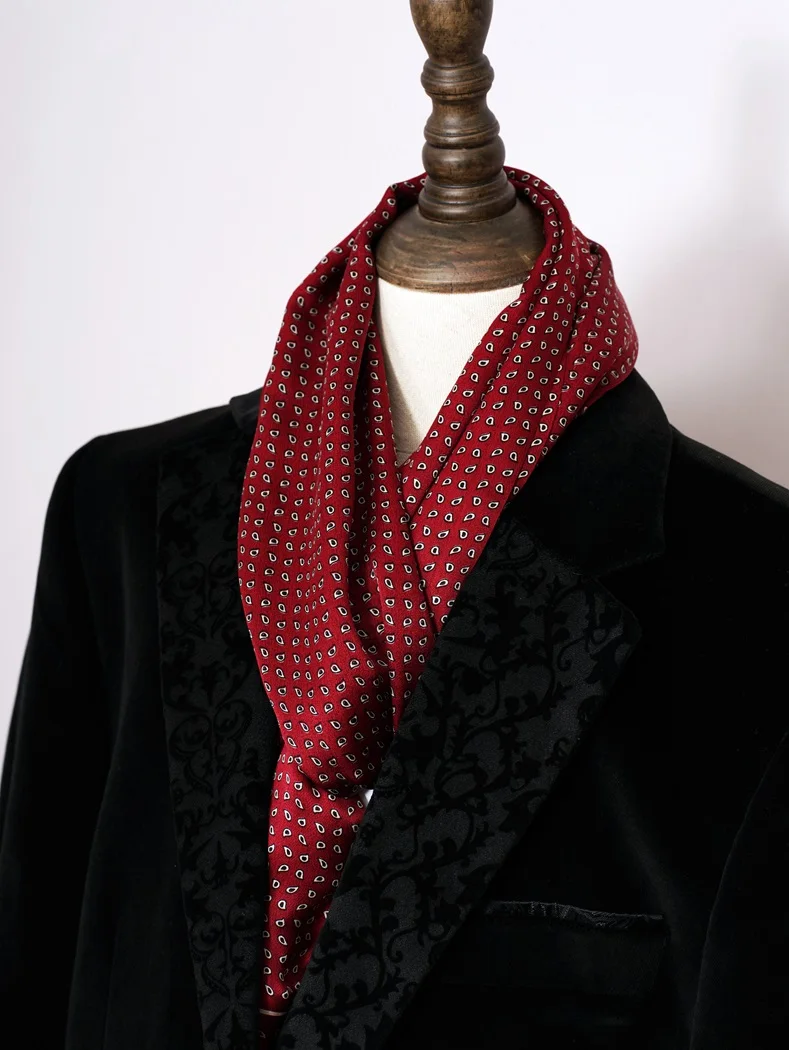 Men's 100% Silk Scarf Neckerchief Long Cravat Muffler With Suit Shirt | eBay