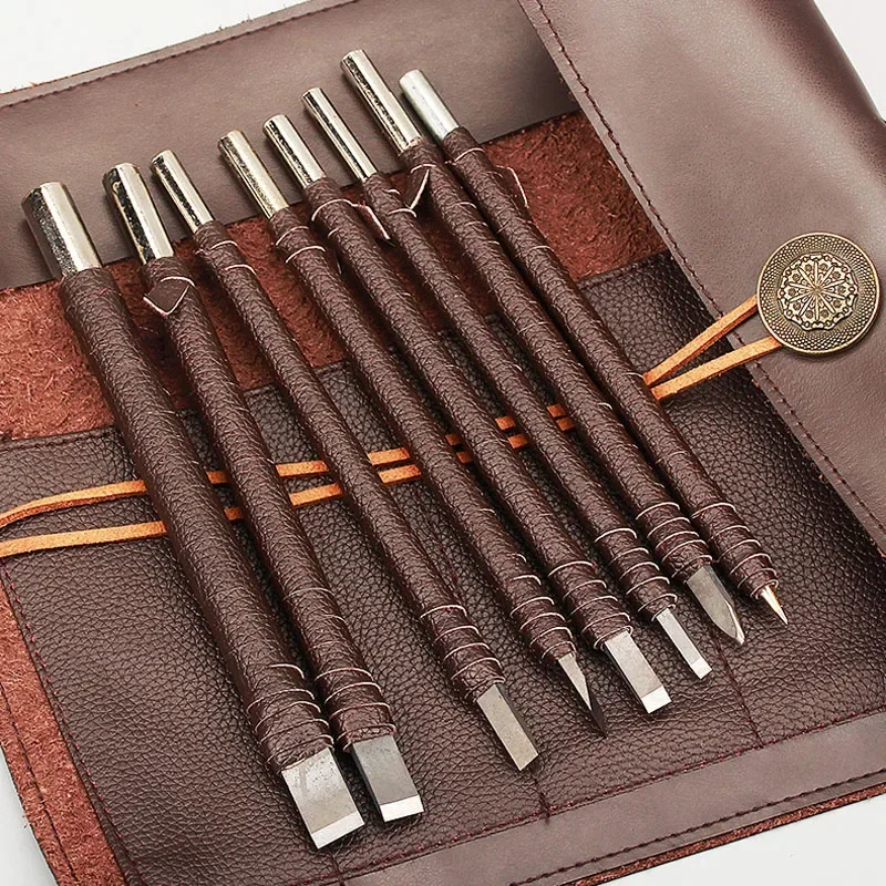 Professional 8/10 Pcs Tungsten Steel Stone Carving Hand Tools Set Stone  Carving Chisel Set Woodworking Carving Tool