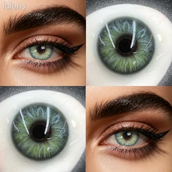 Lalens Iris Blue Gray Eye - Enlarging Cosmetic Contact Lenses - Natural Beauty Enhancement (Iris Green)