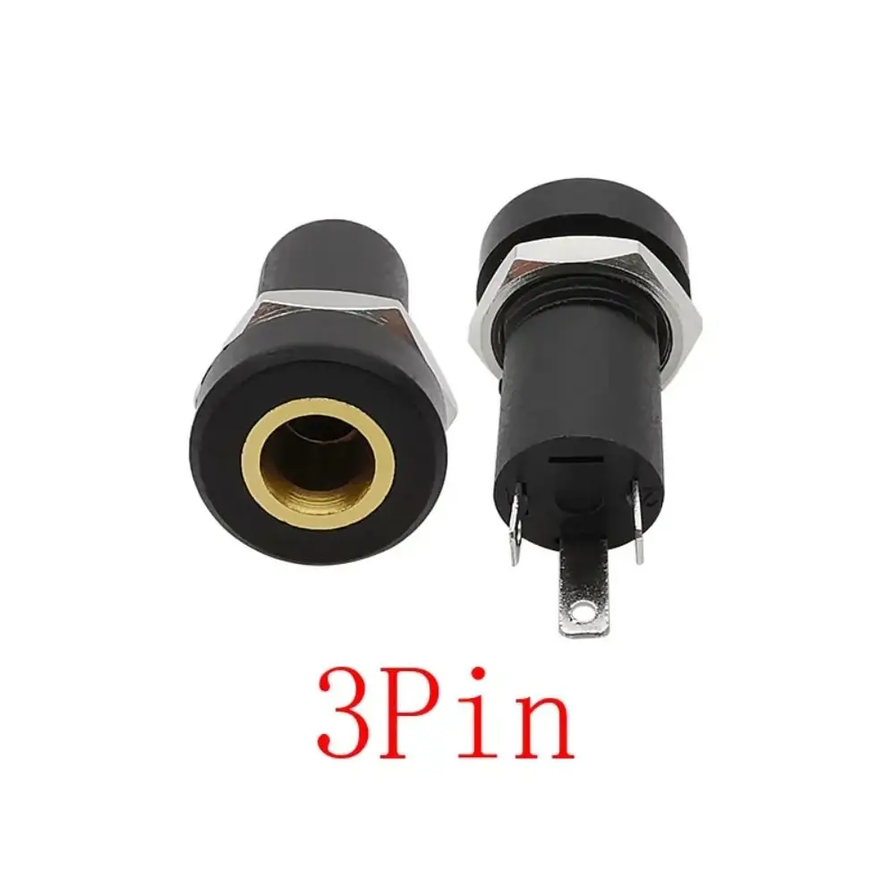 Gold Plated 3.5mm Audio Jack Socket Metal Female Stereo Connector