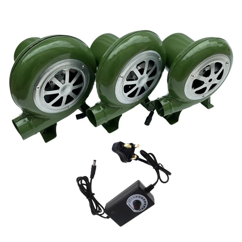 Electric Blower Fan BBQ Fan 100v 220v Suitable for Barbecue Mini Blacksmith Forges Blower with Speed Adapter AC100-240V Dropship replace ksc 35s rapid charger compatible for kenwood tk 3400 tk 2200lp tk 2300vp tk2400 tk 3200l tk 3302uk 100v 240v dropship