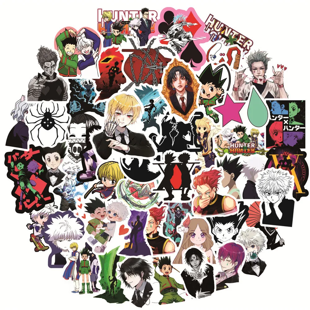 

Bandai Cartoon Anime HUNTER×HUNTER Stickers For Car Laptop Phone Stationery Decor Vinyl Decals Waterproof Sticker for Kids Toys
