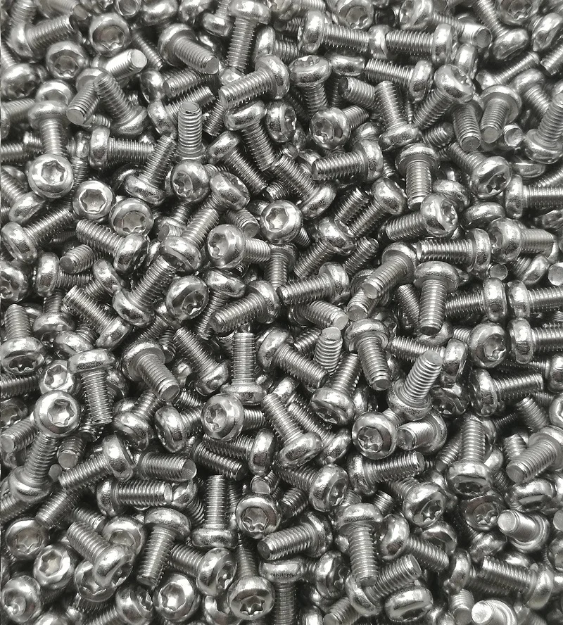 Torx 둥근 머리 나사 GB2672 M2 M2.5 M3 M4 M5 M6 6 로브 316 스테인레스 스틸 팬 헤드, torx 기계 보안 나사