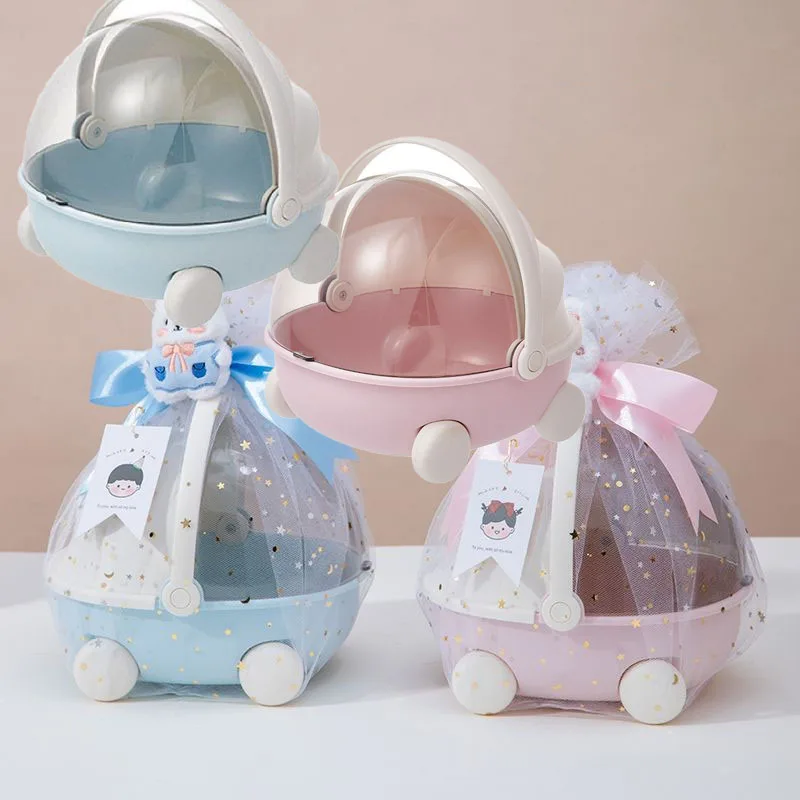Baby Gift Box Round Flip Cover Storage for Banquet Birthday