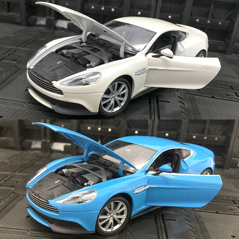 1:24 애스턴 마틴 뱅퀴시 자동차 모델 시뮬레이션, 금속 장식품 컬렉션 007, 친구와 어린이 장난감 자동차를 위한 자동차 선물