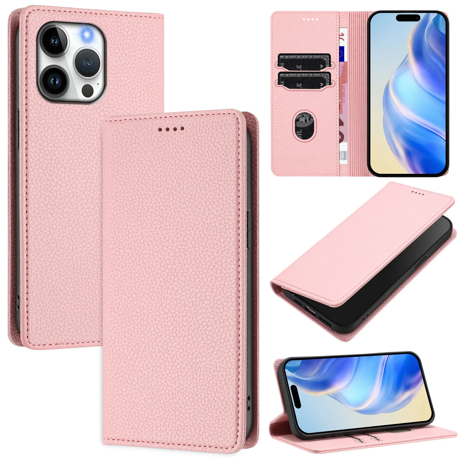 SEAHAI Cover per OPPO A74 5G / OPPO A54 5G, Custodia Pelle Premium Libro Flip Portafoglio con Kickstand/Slot per Schede/Protezione RFID/Magnetica [PU/TPU Antiurto Case] - porpora