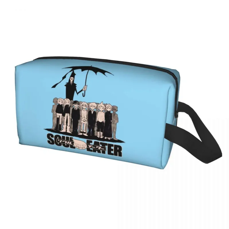 

Soul Eater Cosmetic Bag Women Kawaii Large Capacity Shinigami Death the Kid Makeup Case Beauty Storage Toiletry Bags