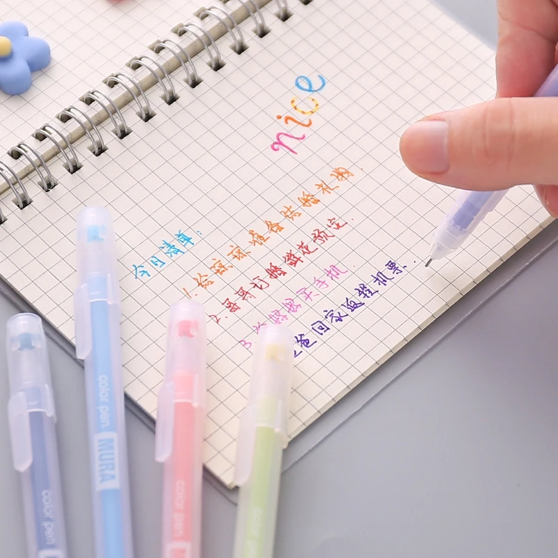 Paquete 12 Bolígrafos Kawaii Gel 0.5 Mm Negro Retráctiles