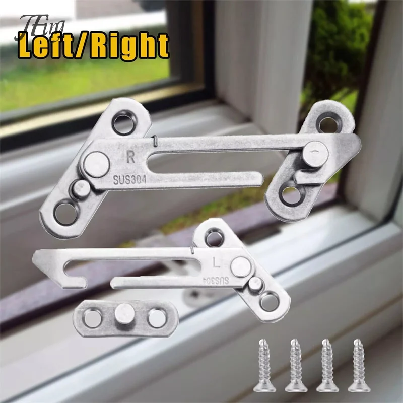 Lock Protector Locator Window Support Adjustable Cabinet Locks Window Protection Hook Latches Casement Blocking
