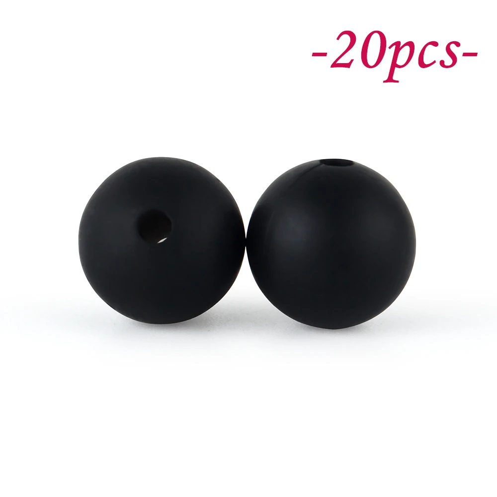 Vibrant Silicone Beads Set for DIY Jewelry & Crafting – 20-Piece Collection