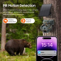 SHIWOJIA 5MP 4G caméras solaires 4G Sim/WIFI sans fil extérieur 360 °   Voir la caméra PTZ à batterie solaire couleur camouflage de surveillance animale 6