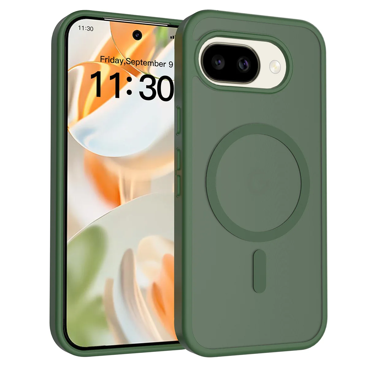 Magnetic Shockproof Phone Case with Airbag Drop Protection and Matte Finish | Wireless Charging Compatible