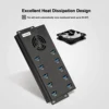 Sipolar A-423 10 Ports Industrial USB3.0 5Gbps Super Speed Data Syncs Charger Hub 2.1A Fast Charging for iPhone iPad Tablets 4