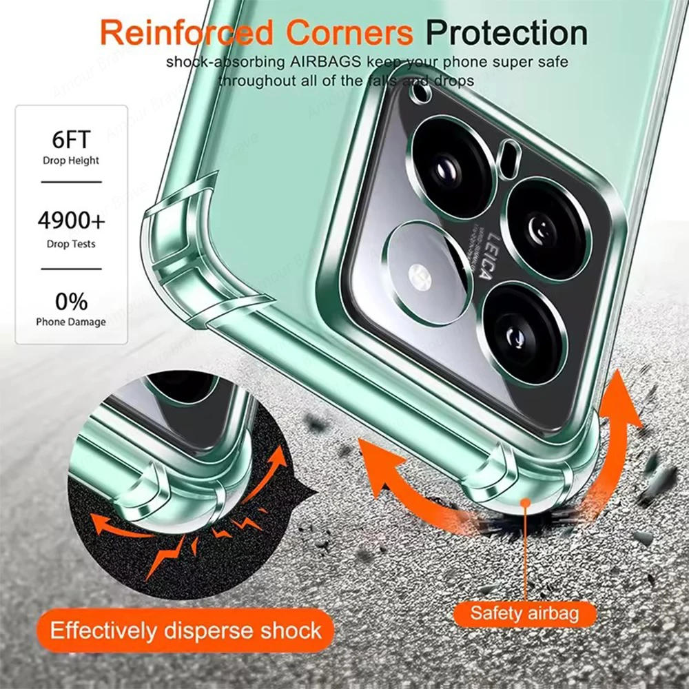 Shockproof Clear Crystal TPU Phone Case