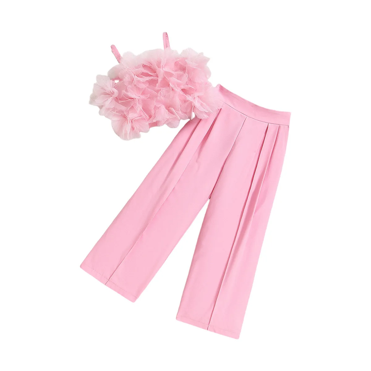 Girls Crepe Flower Summer Set 6