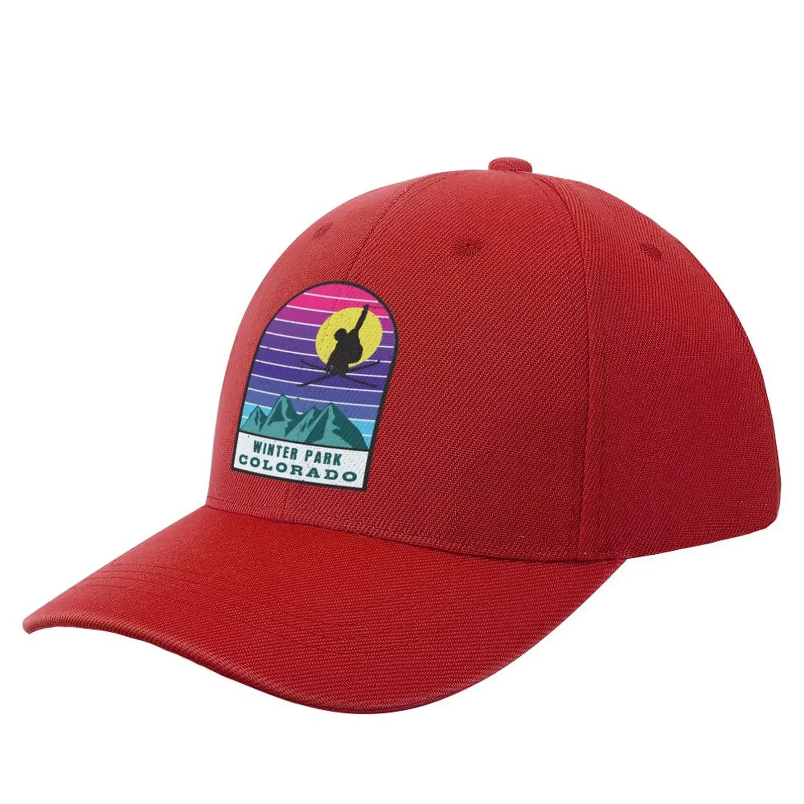 

Ski Winter Park Colorado Retro Sunset Baseball Cap Trucker Cap fashionable Trucker Hats Cap For Women Men'S
