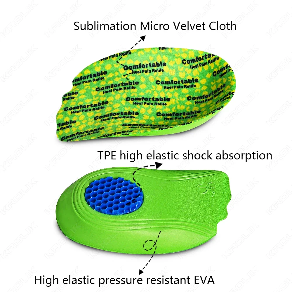 VTHRA Half Orthopedic Pads for Men WomenFoot Massager Care Foot Heel Spurs Pain Cushion Insoles Soft Sole Running Shoes Insoles