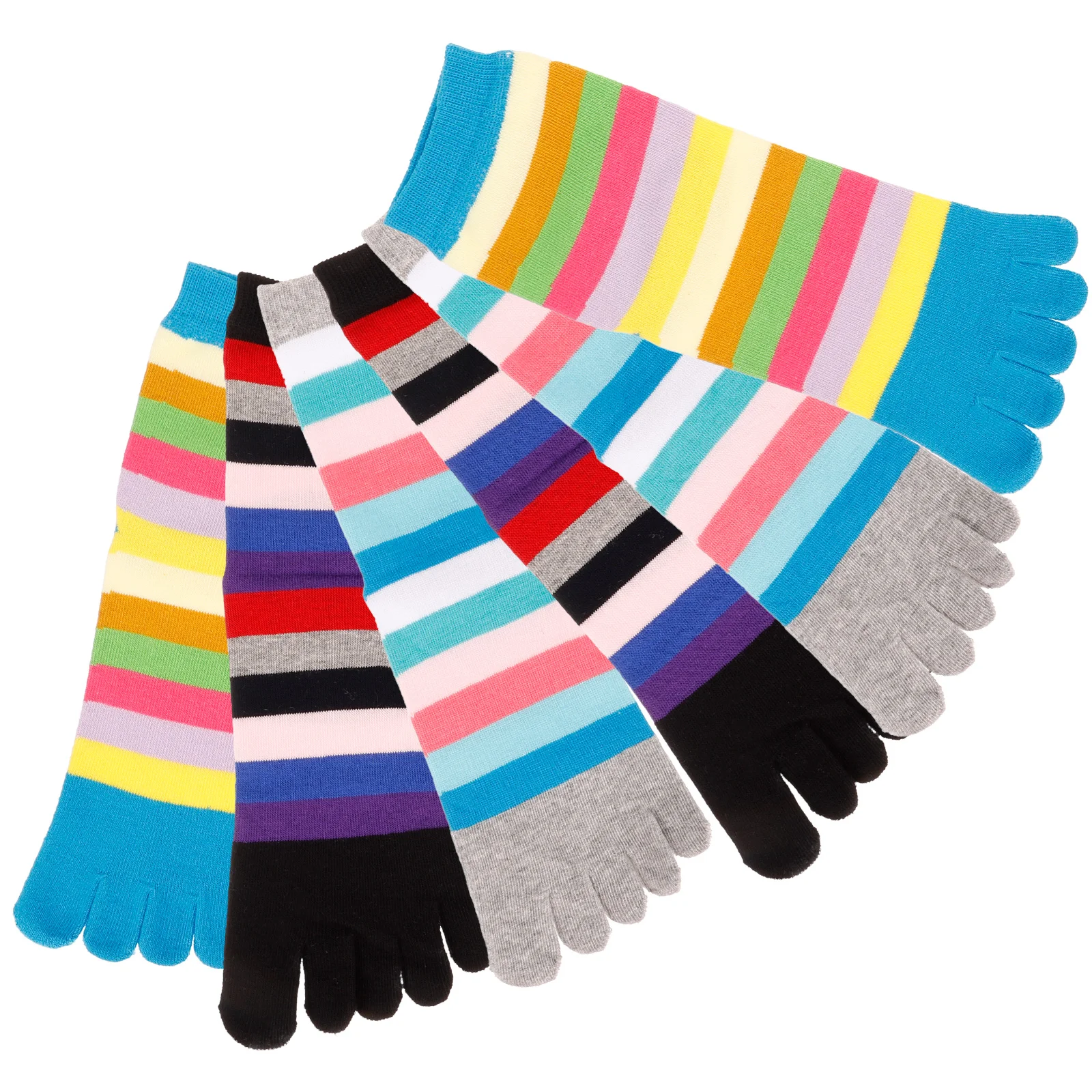 

3 Pairs Women Toe Socks Running Socks Cotton Breathable Socks Athletic Socks