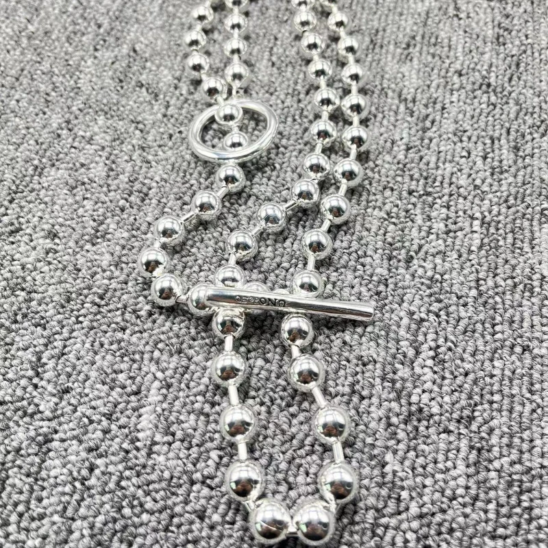 

UNOde50 2022 New Fashion Electroplated 925 Silver Ball Necklace Gold Holiday Jewelry Gift