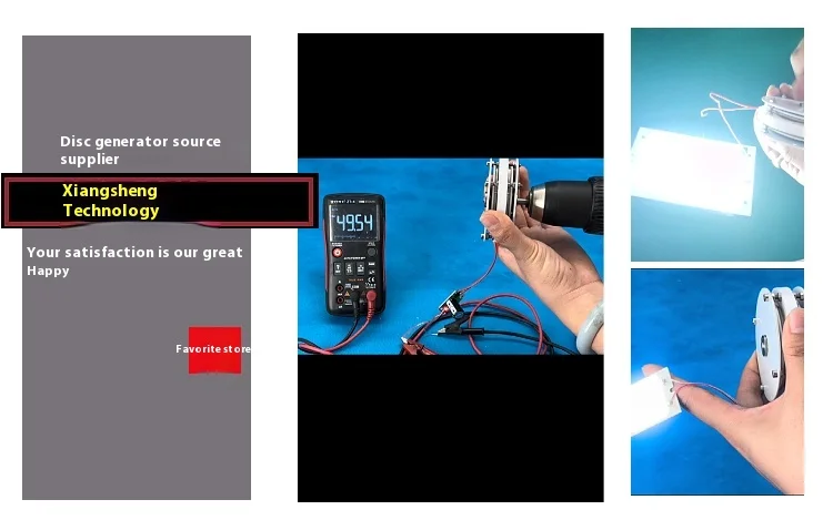 Mini miniature disc type ironless generator with low speed, high efficiency,  co