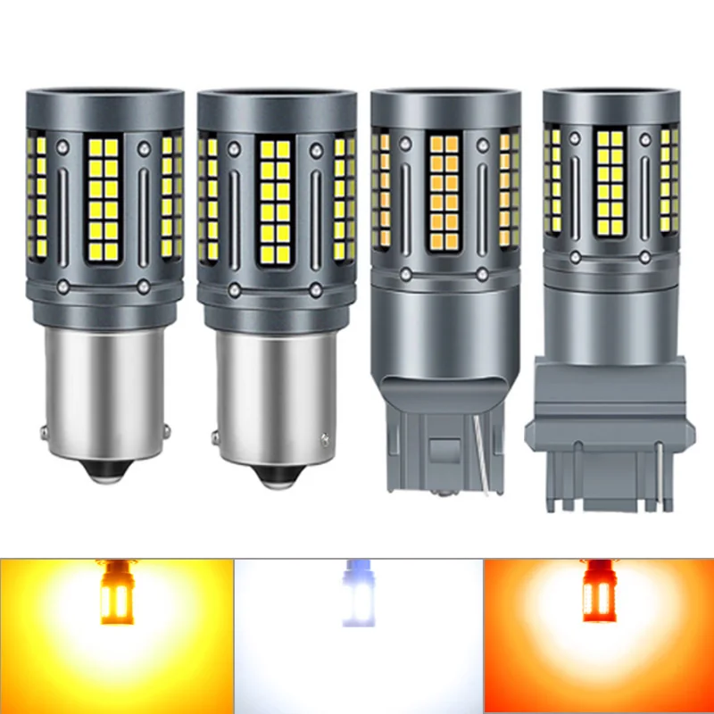 

20 шт. S25 1156 BA15S BAU15S 7440 3156 противомерцающая автомобисветильник Светодиодная лампа указателя поворота Автомобильная DRL Тормозная лампа заднего хода 2016 84SMD 12В-24В