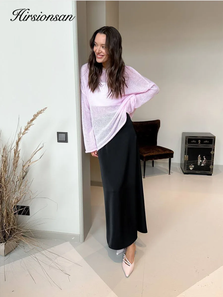 Elegant Women's Casual Fashion Sweater - Chic Pink & White Jumper