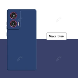 Enhanced Liquid Silicone Shockproof Phone Case - Soft High-Quality Back Cover for Moto Edge 50 Fusion (Navy Blue)