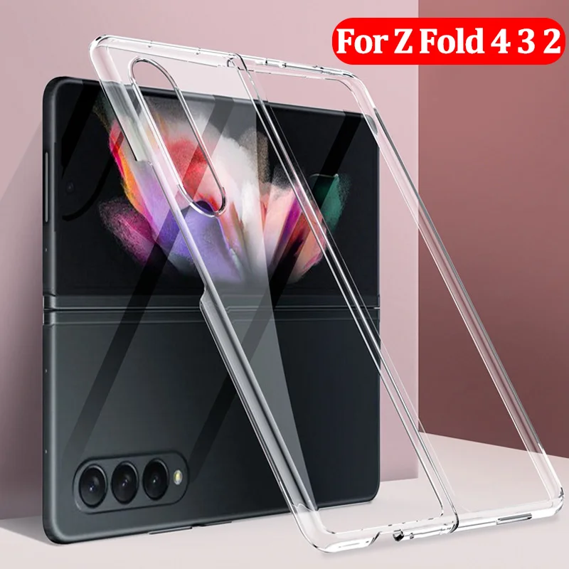 Per Samsung Galaxy Z Fold 4 3 2 Custodia Trasparente Anteriore Posteriore Cover Protettiva Hard Pc Paraurti Trasparente Per Galaxy Z Fold 4 Fold 3