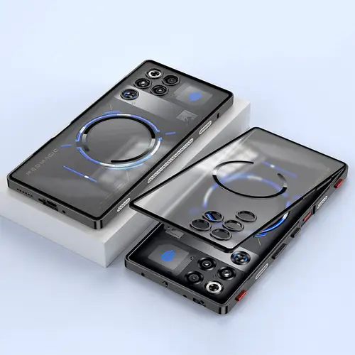 Metal Bumper Case For ZTE RedMagic 11 Pro+ RedMagic11Pro Anti-drop Alloy Frame Mag safe Ring Transparent PC Back Cover - Image 8