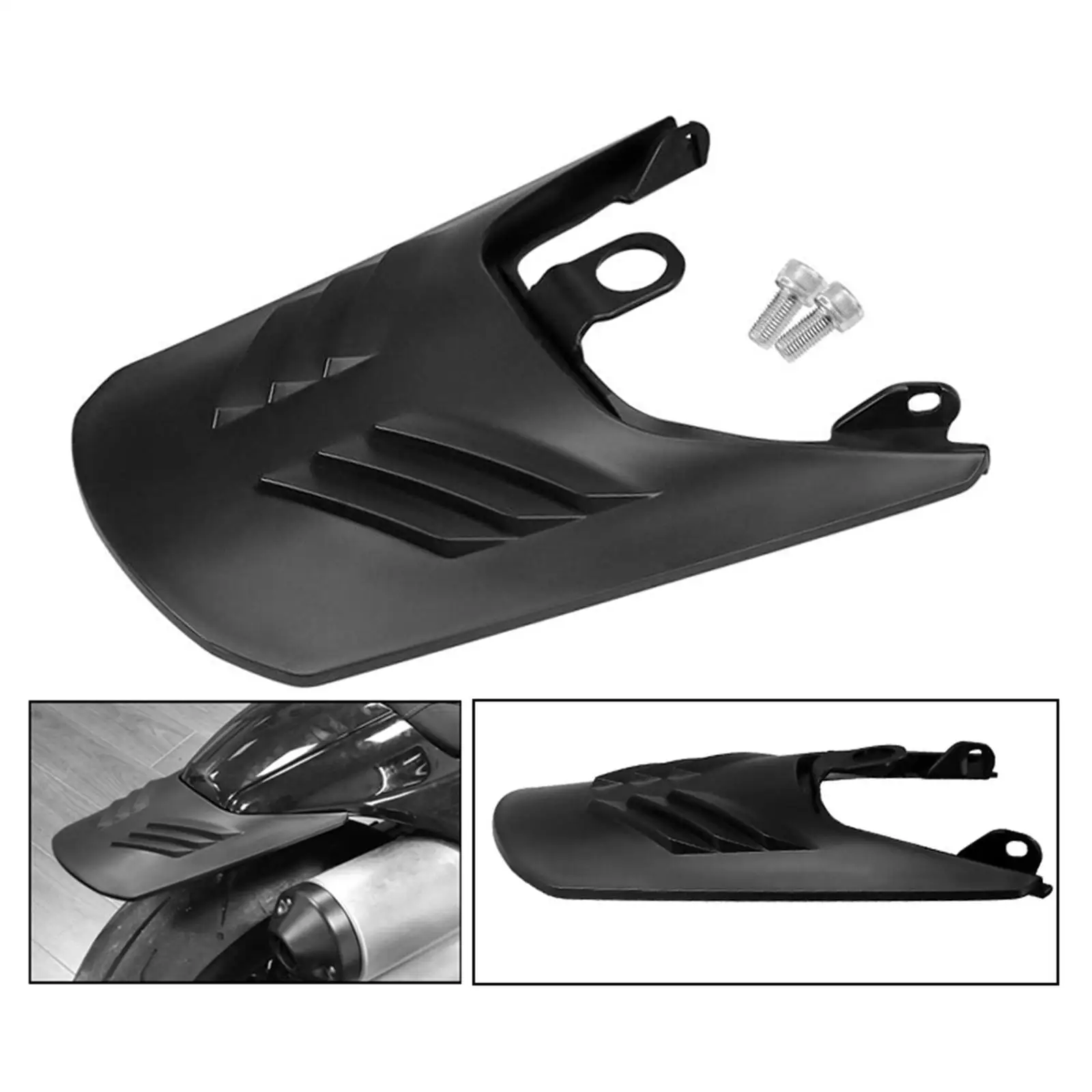 Extension Splash Guard Cover Accessories Matte Black Durable Mudflap