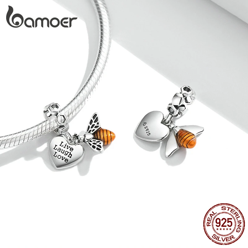 BAMOER 925 Silver Bee Charm Bead 4