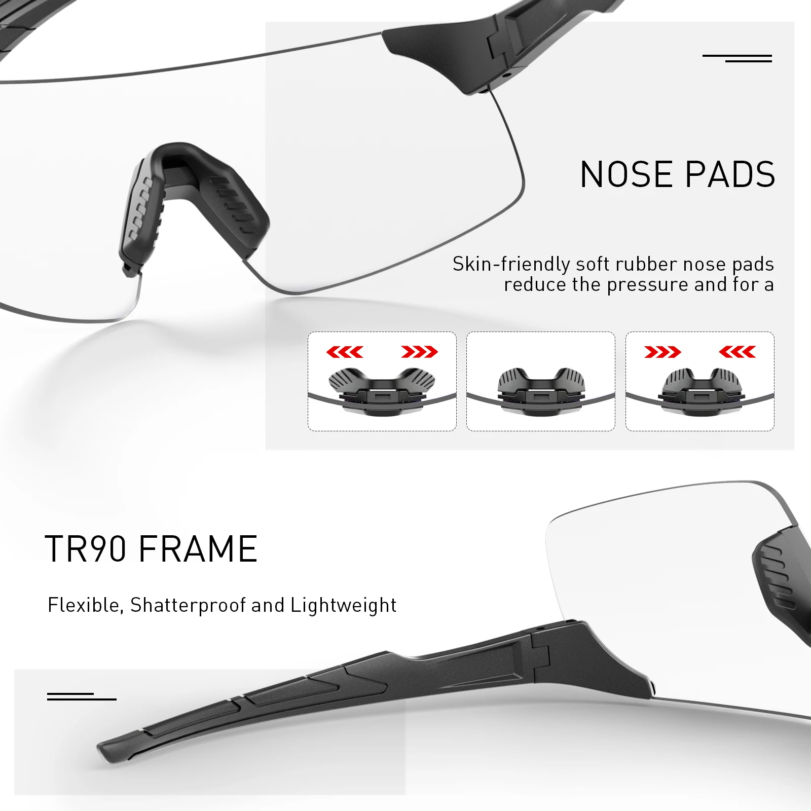 Scvcn Photochromic Cycling Glasses Sunglasses for Man Outdoor Sports Bike Glasses  MTB Fishing Hiking Eyewear Bicycle Goggles