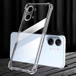 Transparent Ring Holder Shockproof Soft Silicone Phone Case for Redmi Turbo 5Max (Clear)
