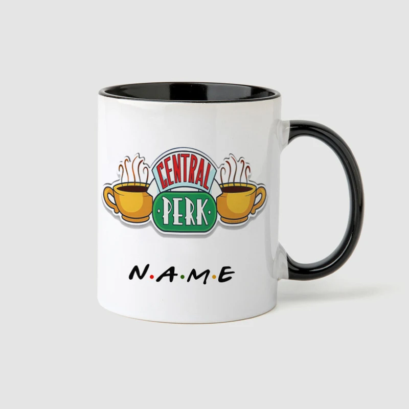 Personalised Name Friends Tv Show Central Perk Mug 11oz Ceramic Coffee Mugs Tea Cup Surprised Gift For Friend