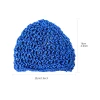 4PCS Candy Color Women Mesh Hair Net Cap Handmade Crochet Cap Kufi Caps Snood Night Sleep Cover Turban Hat Hair Accessories 2