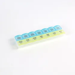 Compact 21 - Compartment Weekly Pill Organizer for Travel - Large Capacity for Vitamins & Medications (14grids)
