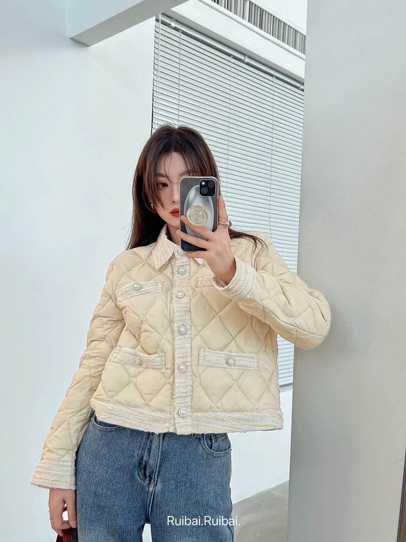 

ZCSMLL Winter Parkas Quilted Coats Beige Puffer Jacket Women Korean Fashion Kawaii Bubble Coat Ladies Winter Jacket Clothes