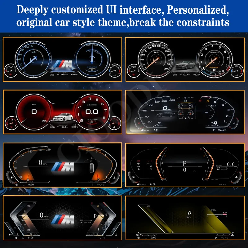 Cuadro de instrumentos digital LCD de 10,25" para BMW X3 (E83) 2006-2010 Virtual Cockpit, odómetro, velocímetro, contador, tablero de instrumentos, CarPlay 3