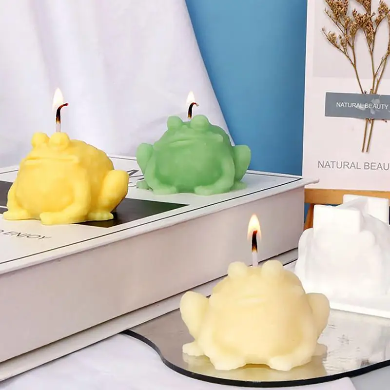 CuteFrogCandleSiliconeMoldToadSoapMakingMold3DFrogFondant