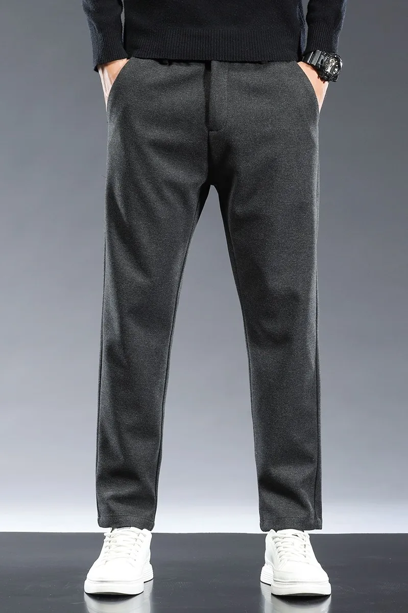 BOSS - Slim-fit pants in melange stretch fabric