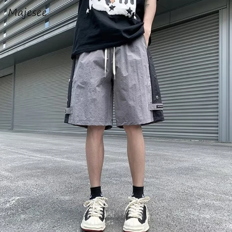 

Side Stripe Shorts Contrast Color Japanese Style Loose Streetwear Stylish Teenagers Cozy Hipster Minimalist Summer All-match