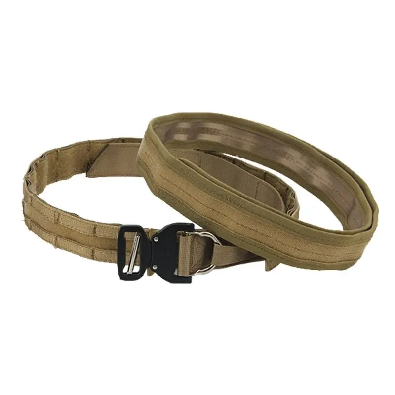 1.5-Inch Tactical MOLLE Combat Belt Equipped with Inner Belt and Inner Non-Slip Pad 2-in-1 Quick-Release System Belt combat belt