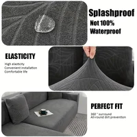 High Quality Thick Jacquard Sofa Cushion Cover For Living Room Anti-slip Anti-dust Solid Color 1PC Elastic Sofa Cover 2