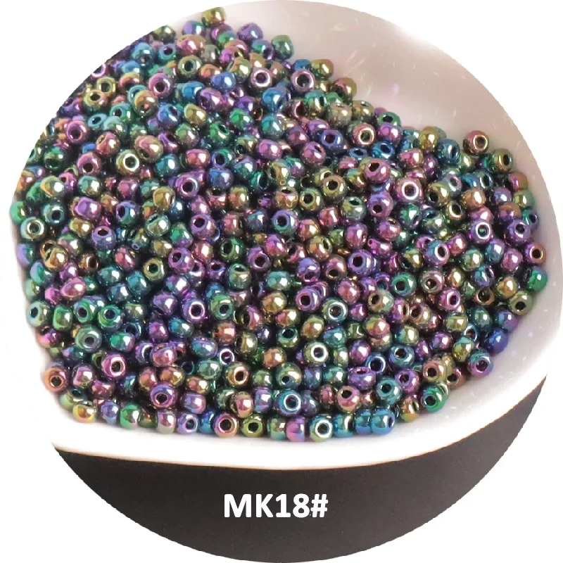 Superb Metallic Electroplated Glass Rice Beads in Gold, Silver, and Bronze
