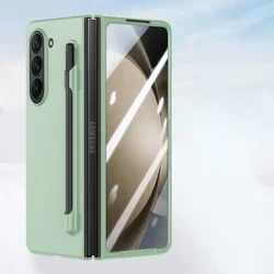 Slim Matte Phone Case with S Pen Holder & Built - in Screen Protection - Z Fold 6 (Mint Green)