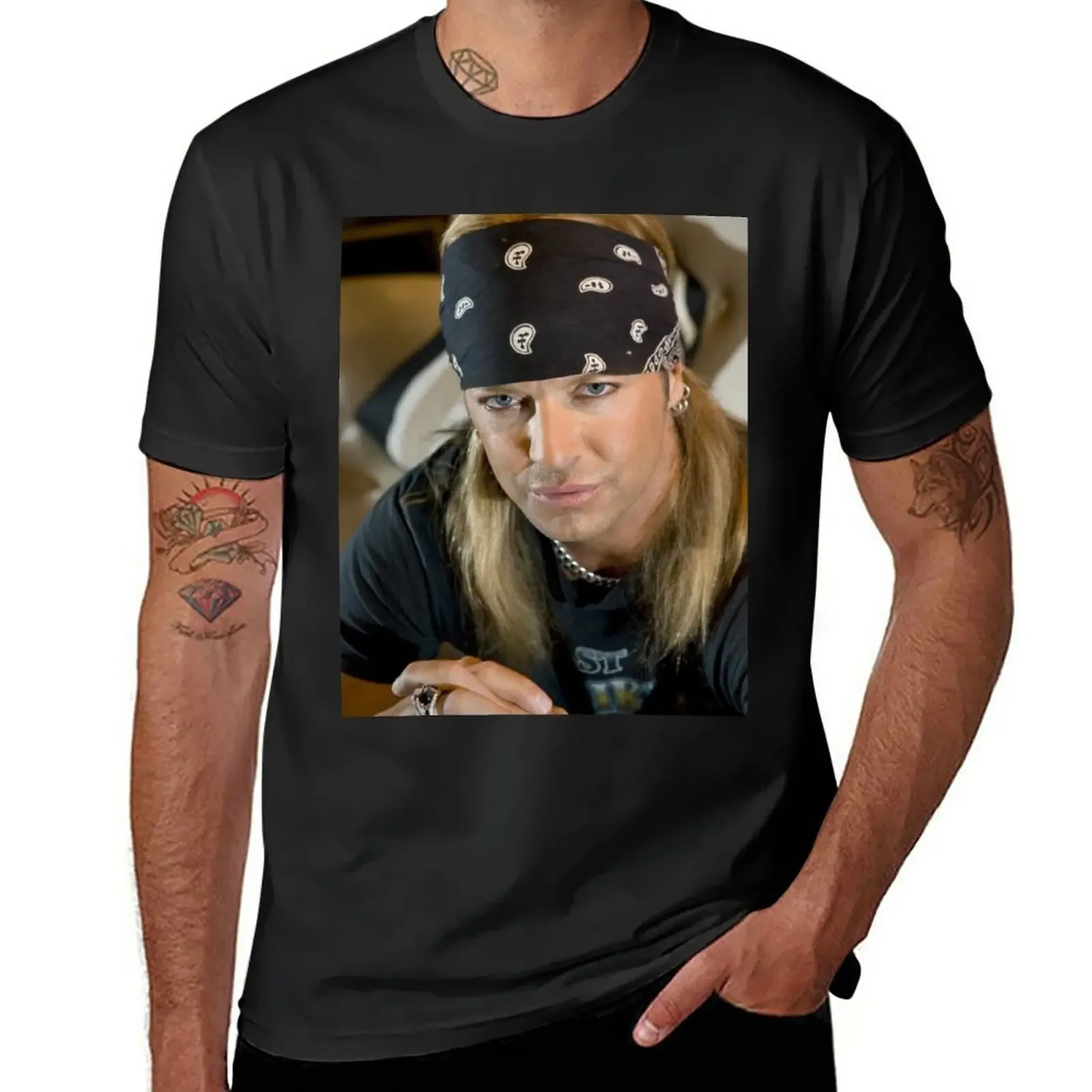 

Bret Michaels - In Behind The Skin On Concert T-Shirt heavyweights graphics blacks t shirt for men