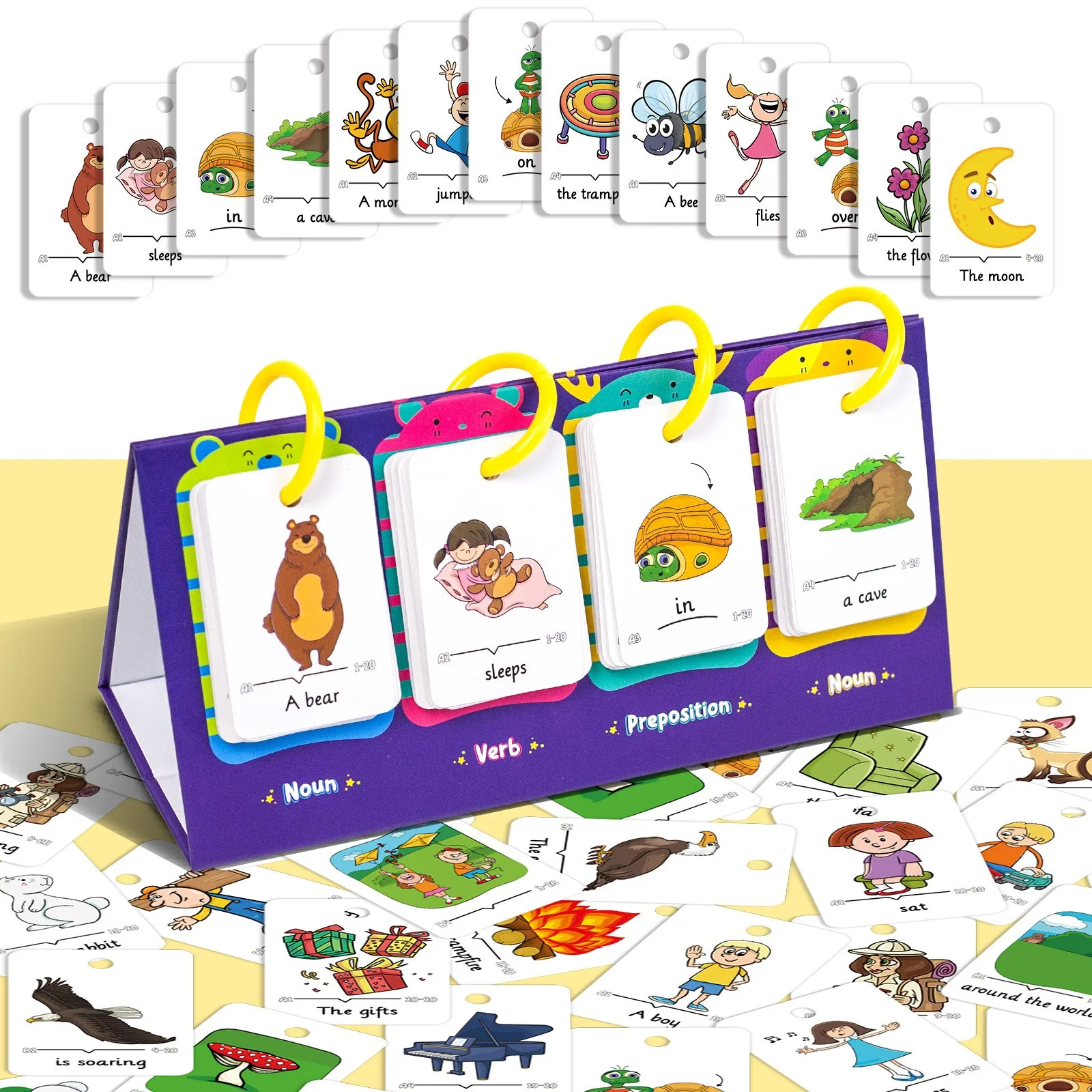 Sentence-Making Exercises Flip Chart Sentence Game Activity Educational Learning Tool Vocabulary Building Special Speech Therapy 5