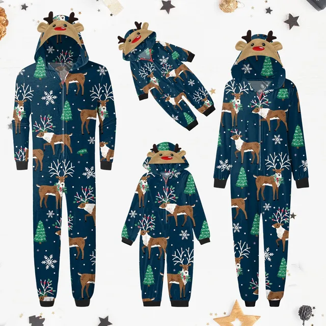 Family Christmas Dad Pajamas Father Romper Pjs Xmas Family Look Cute Soft Outfits 2024 Christmas Holiday Party Family Clothes 5
