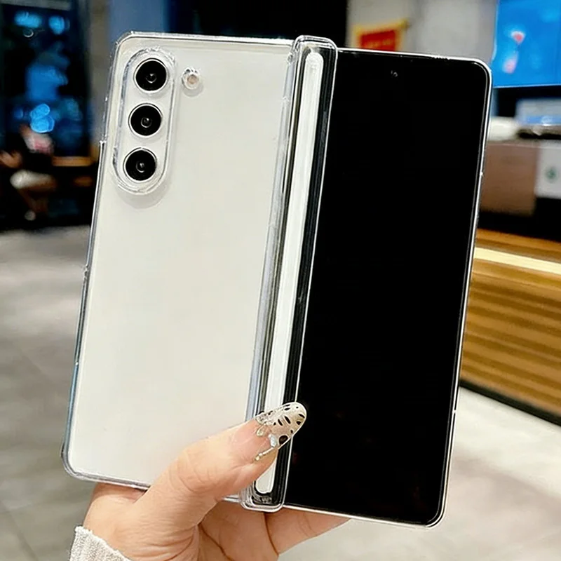 Transparent Magnetic Hinge Protector Shockproof Hard Phone Case